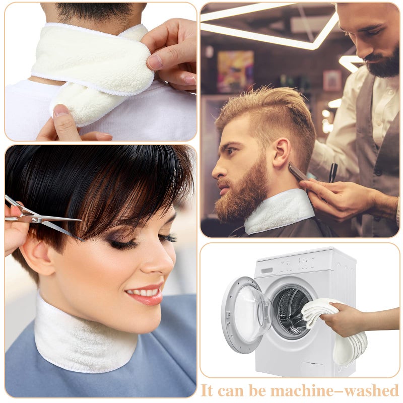 تيجيمي مجموعة تيجيمي من 24 شريطًا من قماش تيري المايكروفايبر للرقبة، منشفة سريعة الجفاف لامتصاص الرطوبة، مناسبة لصالونات الحلاقة، لقص الشعر، غسل الشعر، لفافة منشفة، مناسبة لمصففي الشعر، صالونات الحلاقة، والمنتجعات الصحية، لون أبيض - Image 3